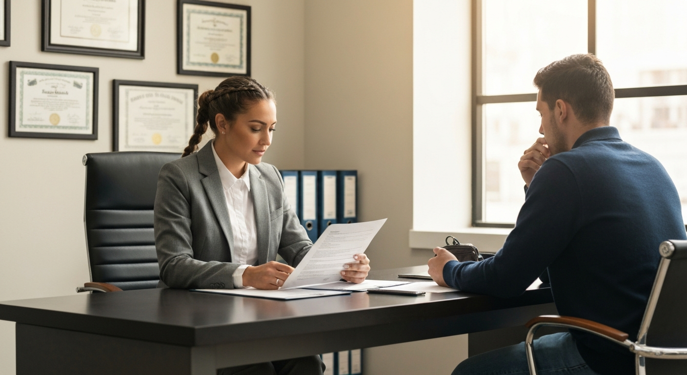 Bail agent reviewing digital tracking data