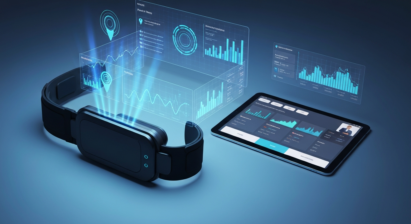 High-tech visualization of future tracking and data analytics