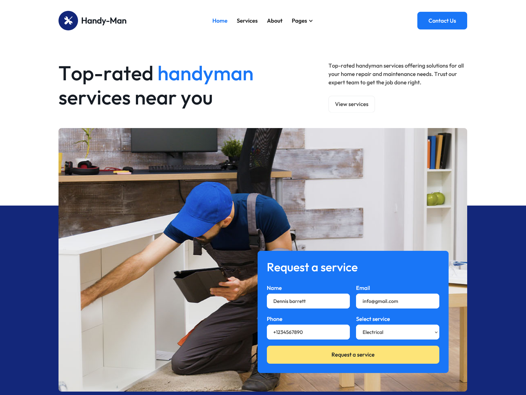 Desktop Website Example