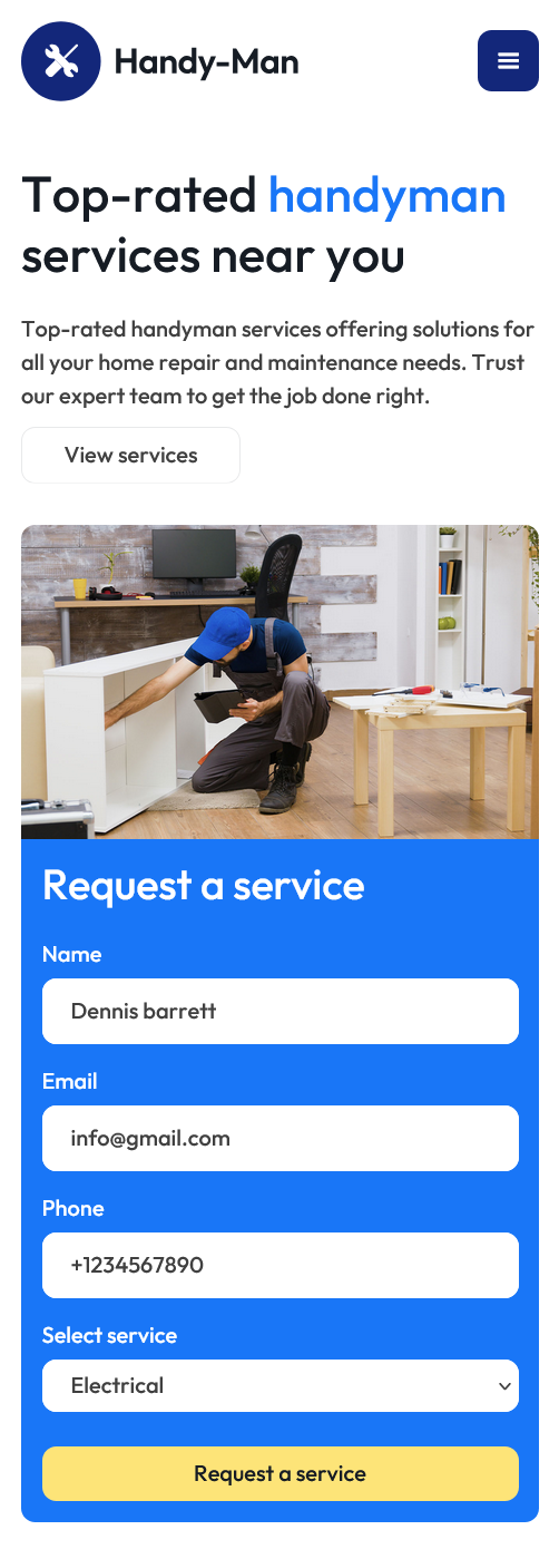 Mobile Website Example