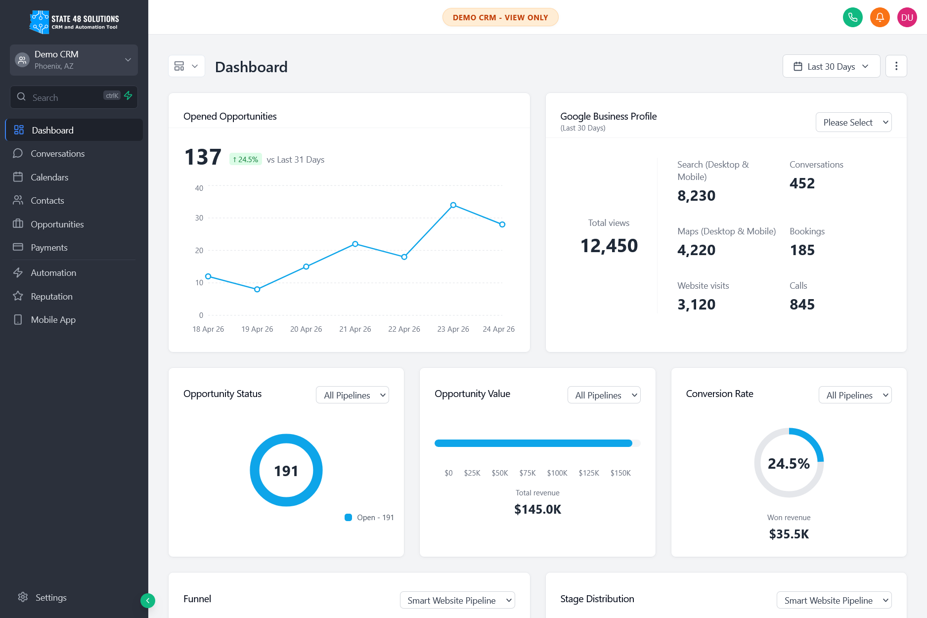 CRM Dashboard