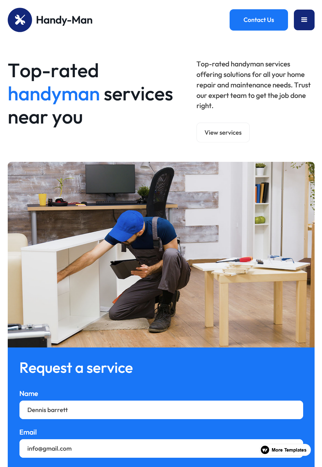 Tablet Website Example