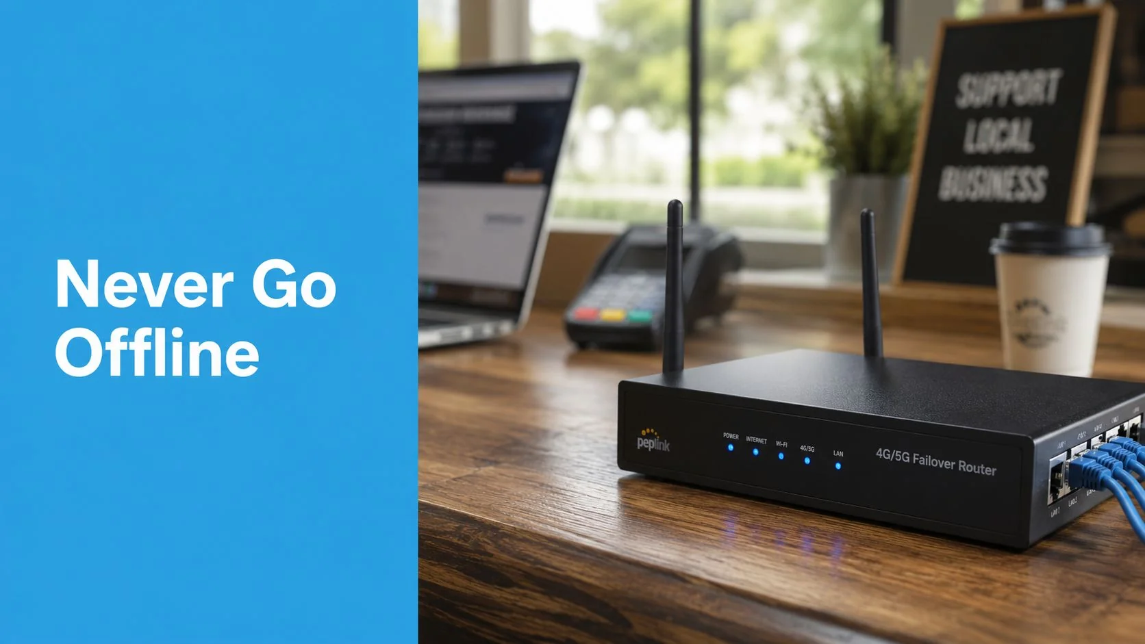 Never Go Offline - 4G and 5G Failover Router for business continuity