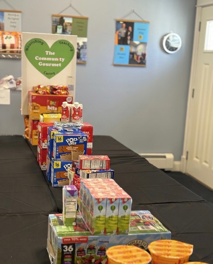 Food packages prepared for the community