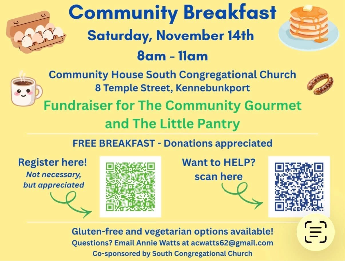 Community Breakfast Fundraiser - Saturday, November 14th