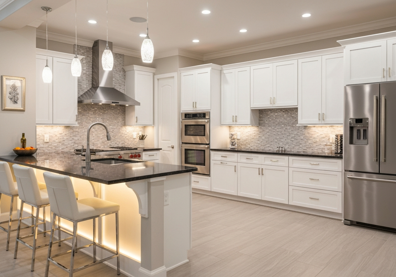 Modern kitchen renovation in Markham