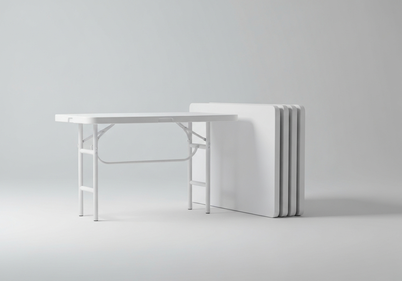 6ft Fold-in-Half Table (White)