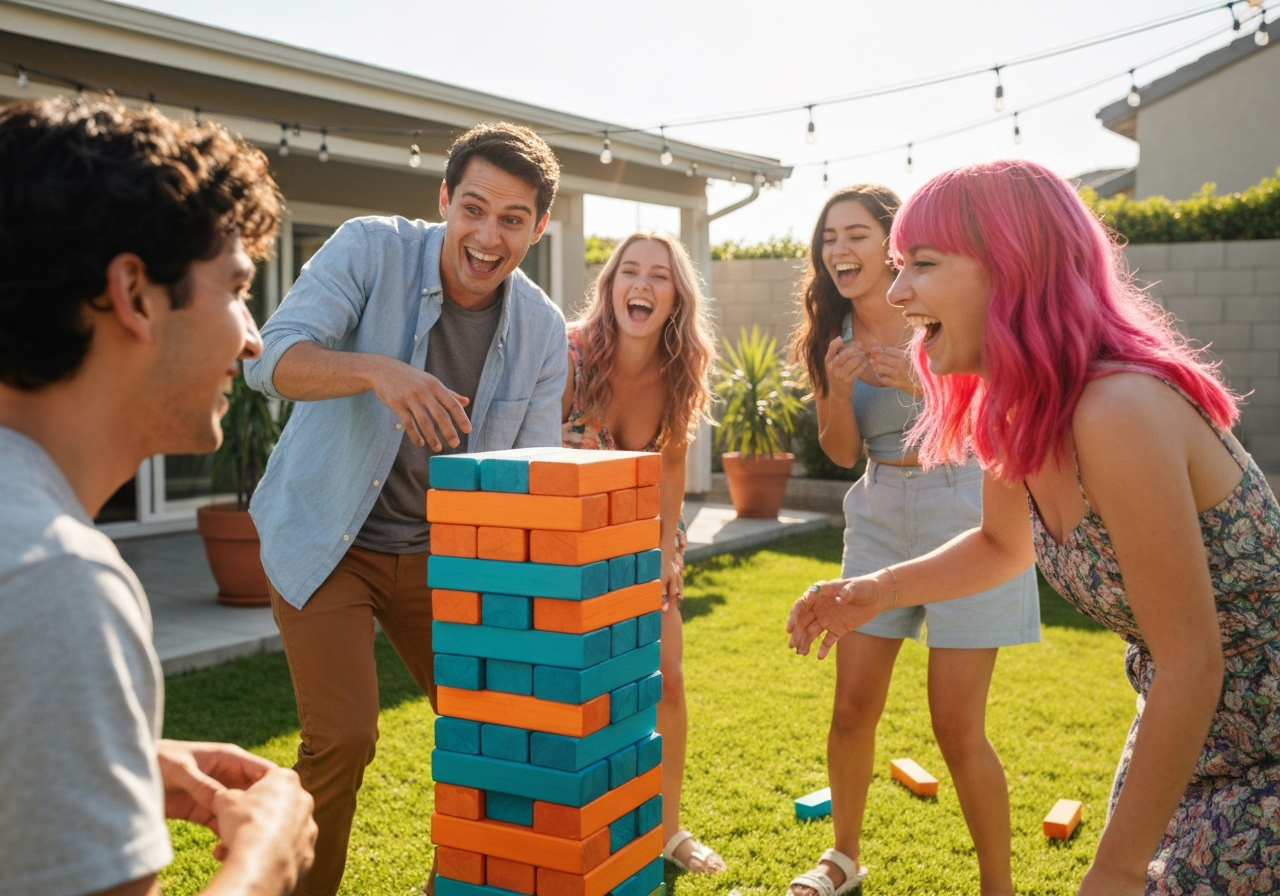 Giant Jenga Battle