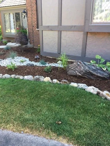 Front Garden with Rock Accent