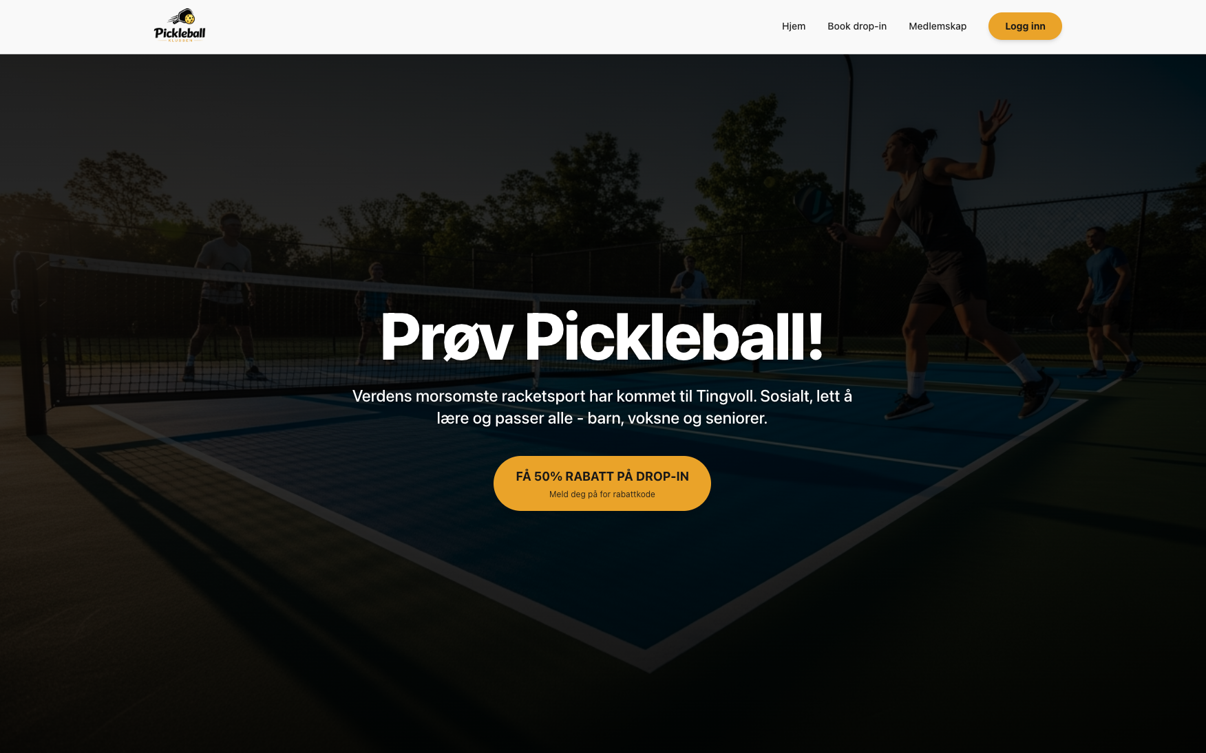 Pickleballklubben.no - Medlemskap og booking