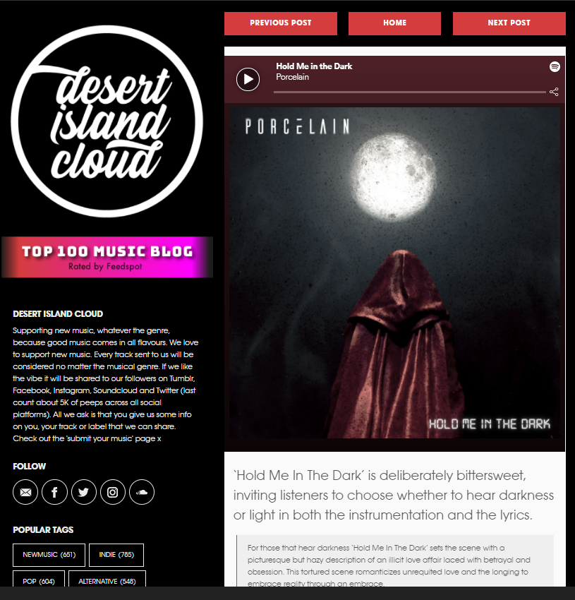 Desert Island Cloud - Hold Me In The Dark