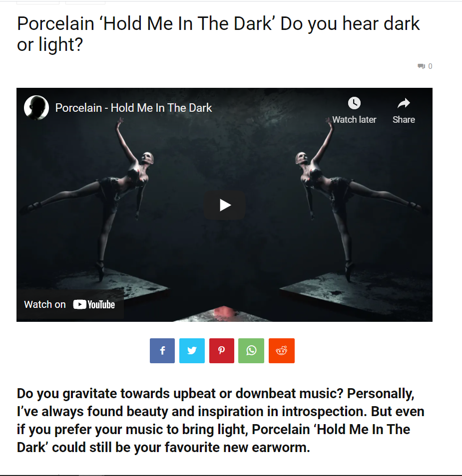 Hold Me In The Dark - Do you hear dark or light?