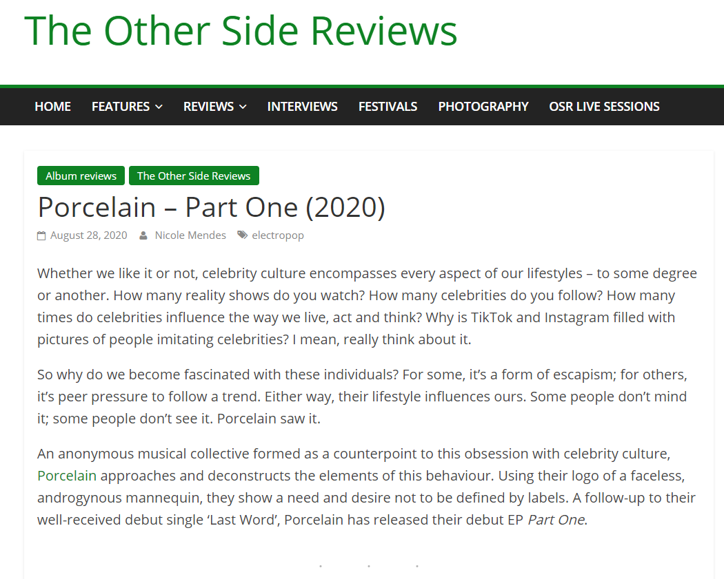 The Other Side Reviews - Part One