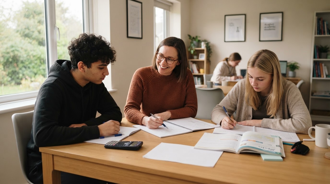 Calm small-group academic tuition for a school-referred pupil at Oldham Tuition Centre