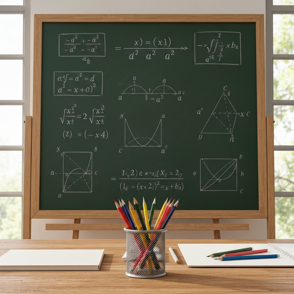 Past examination papers and pencils