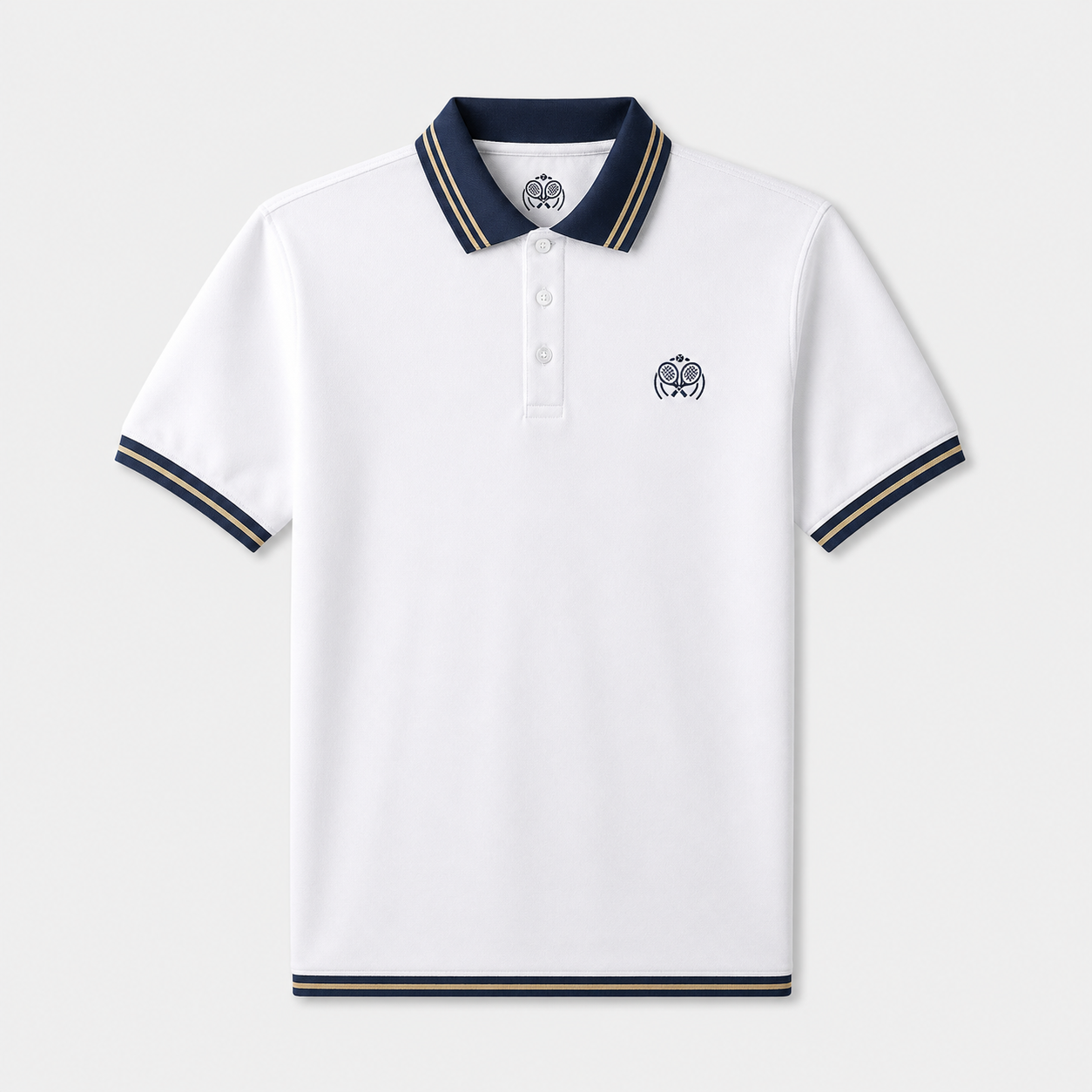 Witte bamboe polo