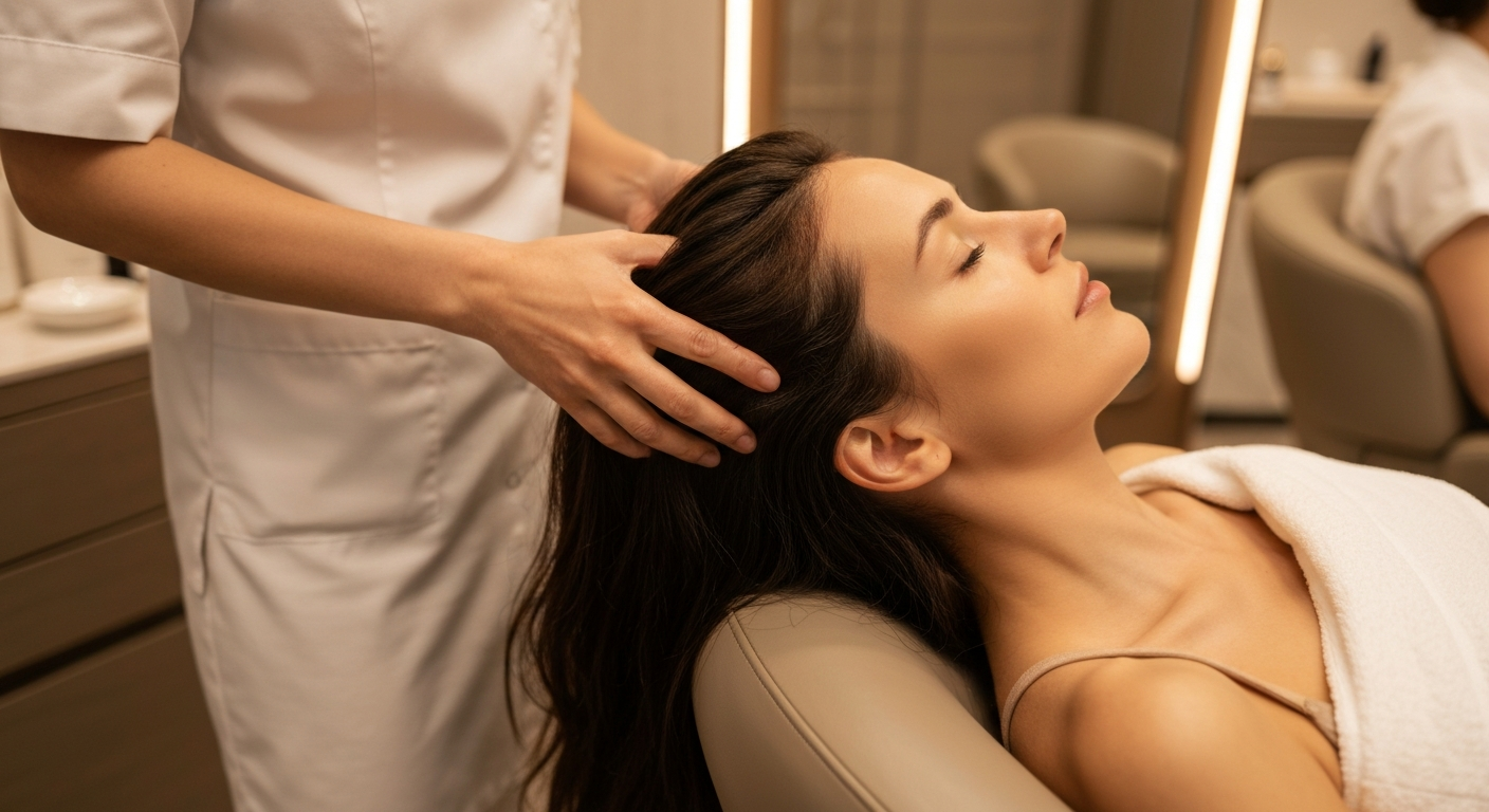 Entspannende Head Spa Behandlung bei Royal Hair & Beauty