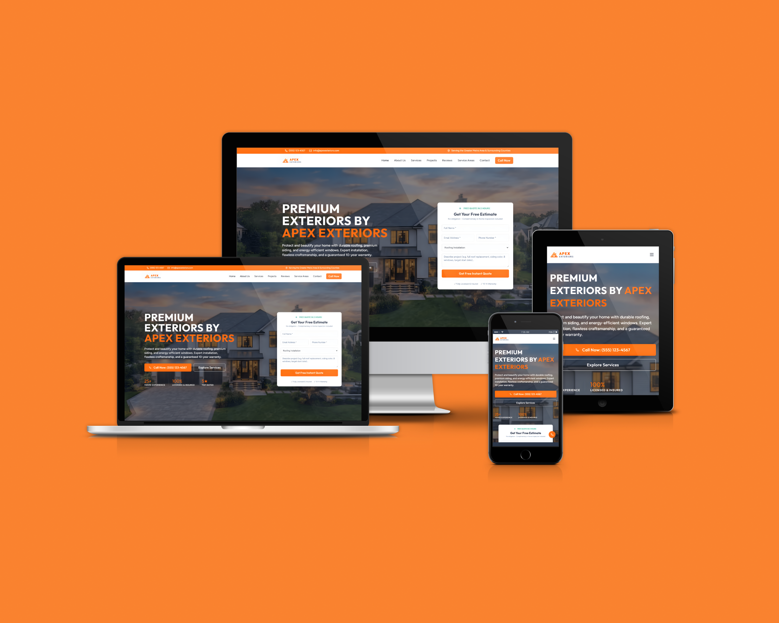APEX Exteriors website design by Shallow Consulting