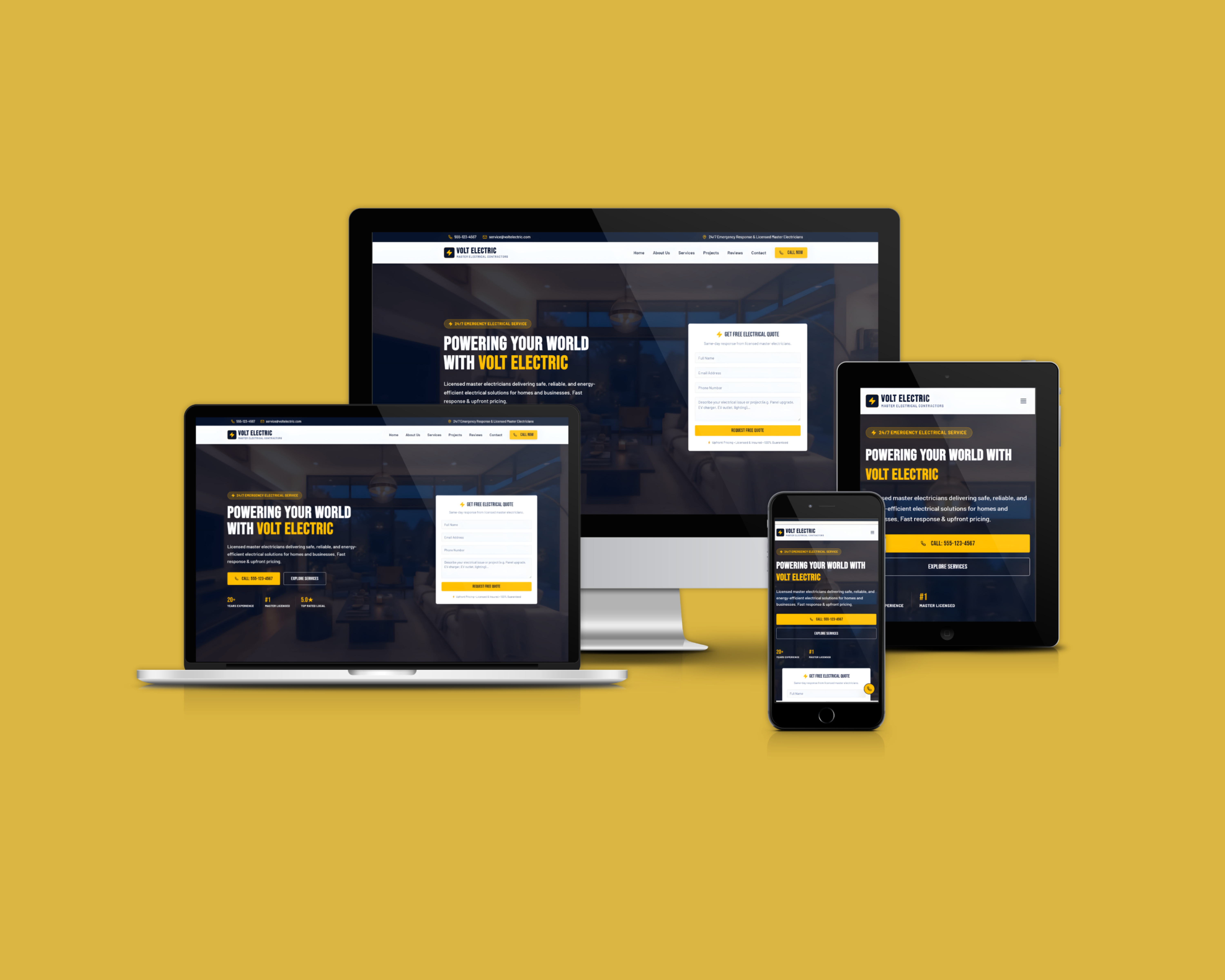 Volt Electric website design by Shallow Consulting