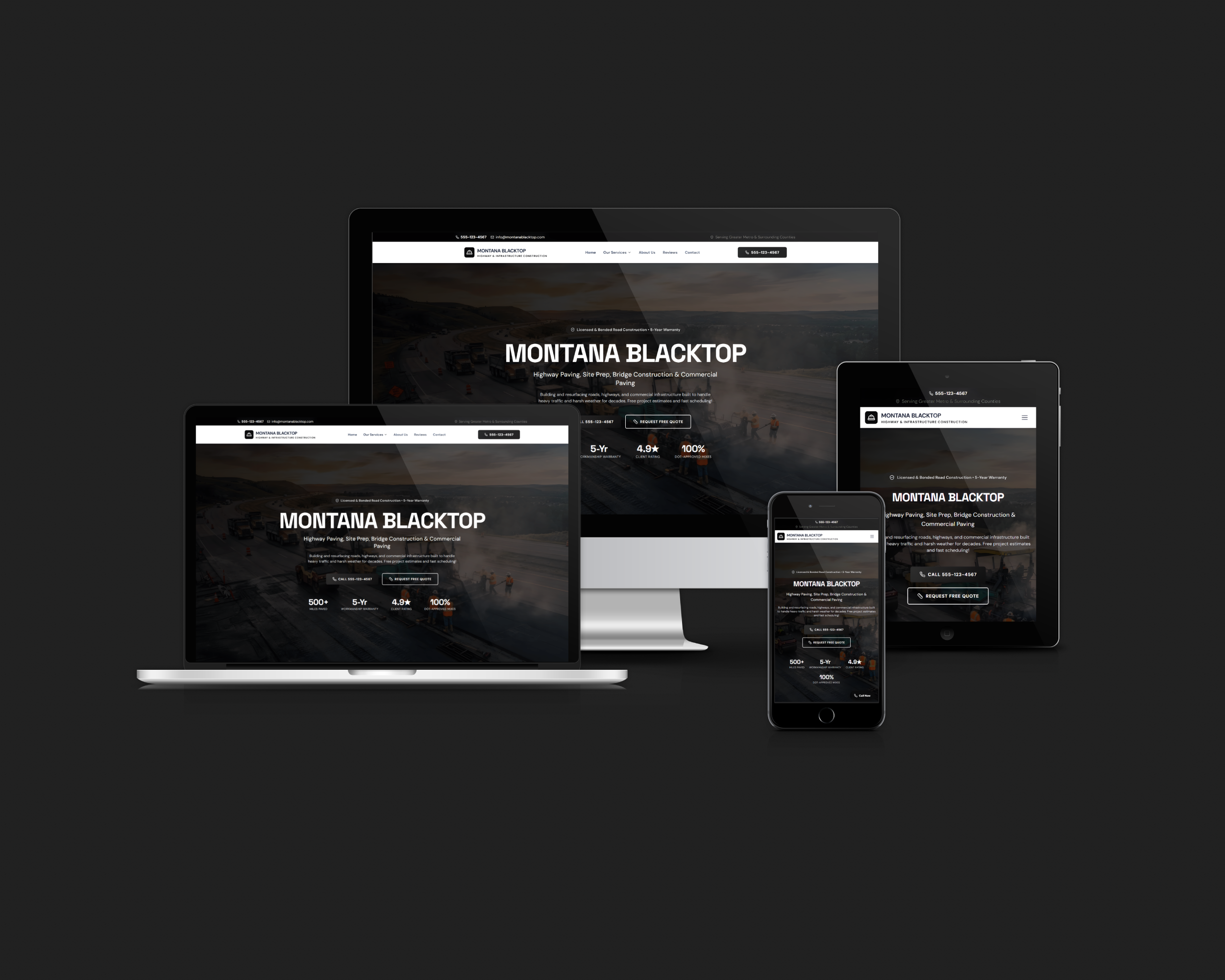Montana Blacktop website design by Shallow Consulting