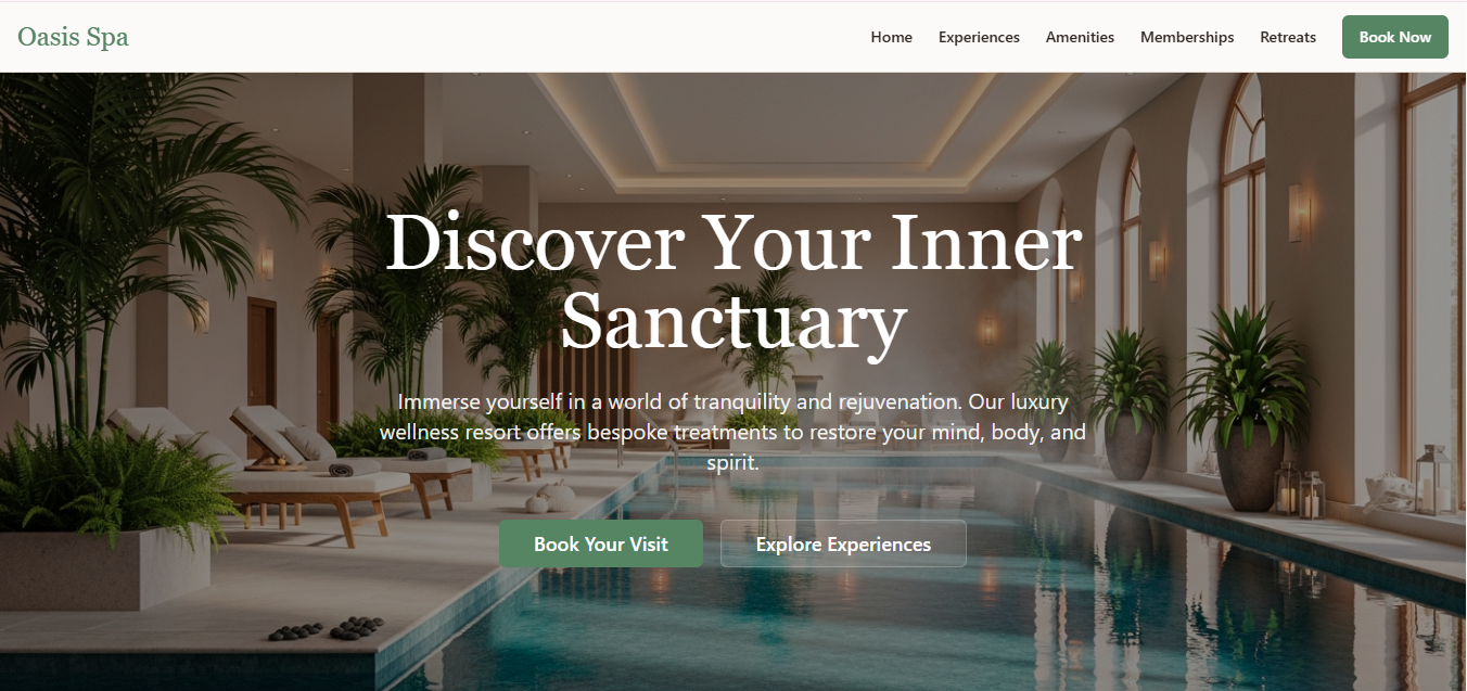 Spa & Wellness Website