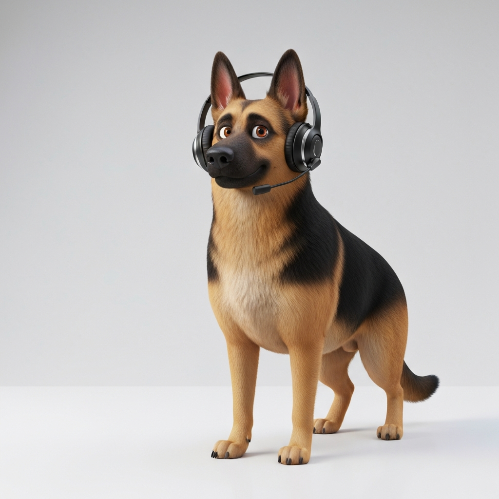 Voice AI Receptionist Dog