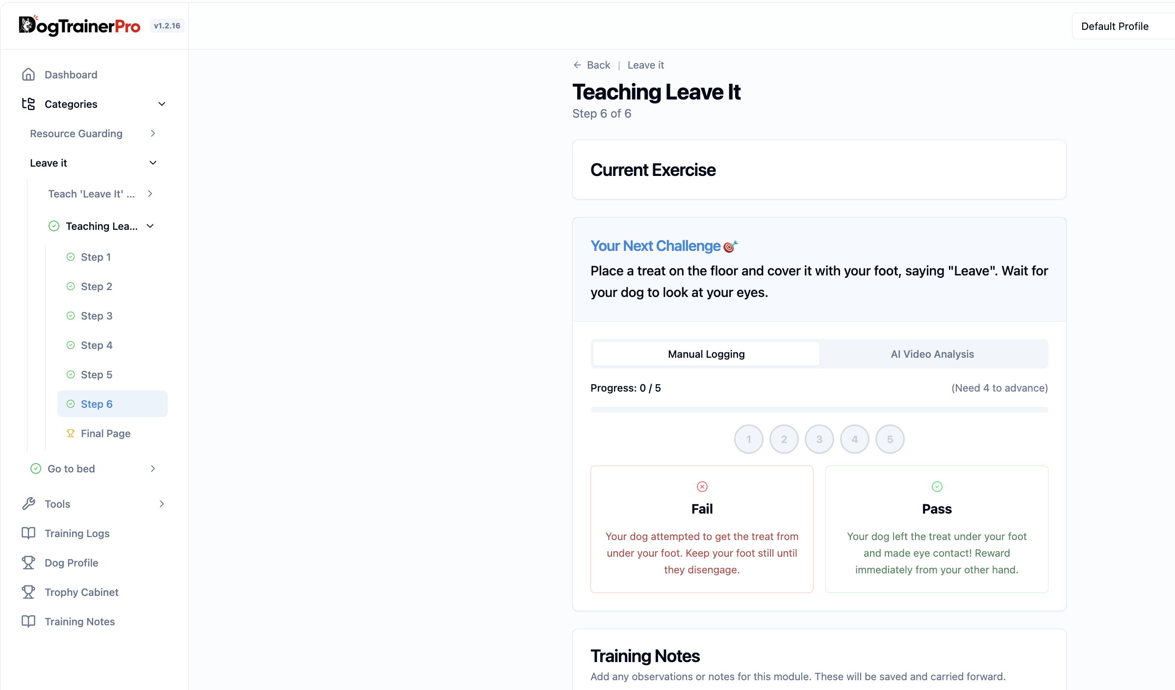 Task Steps Example