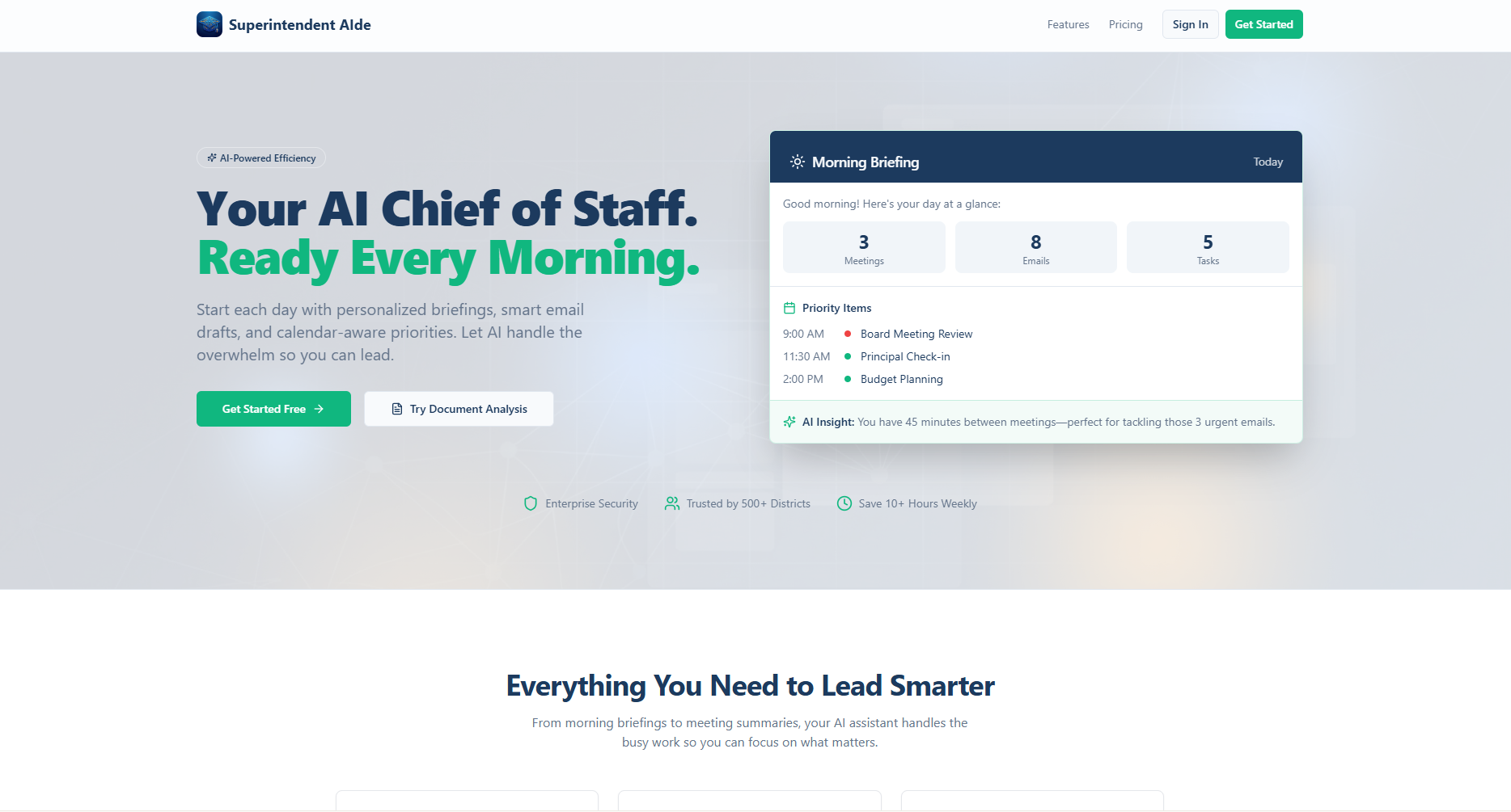 Superintendent Command Center