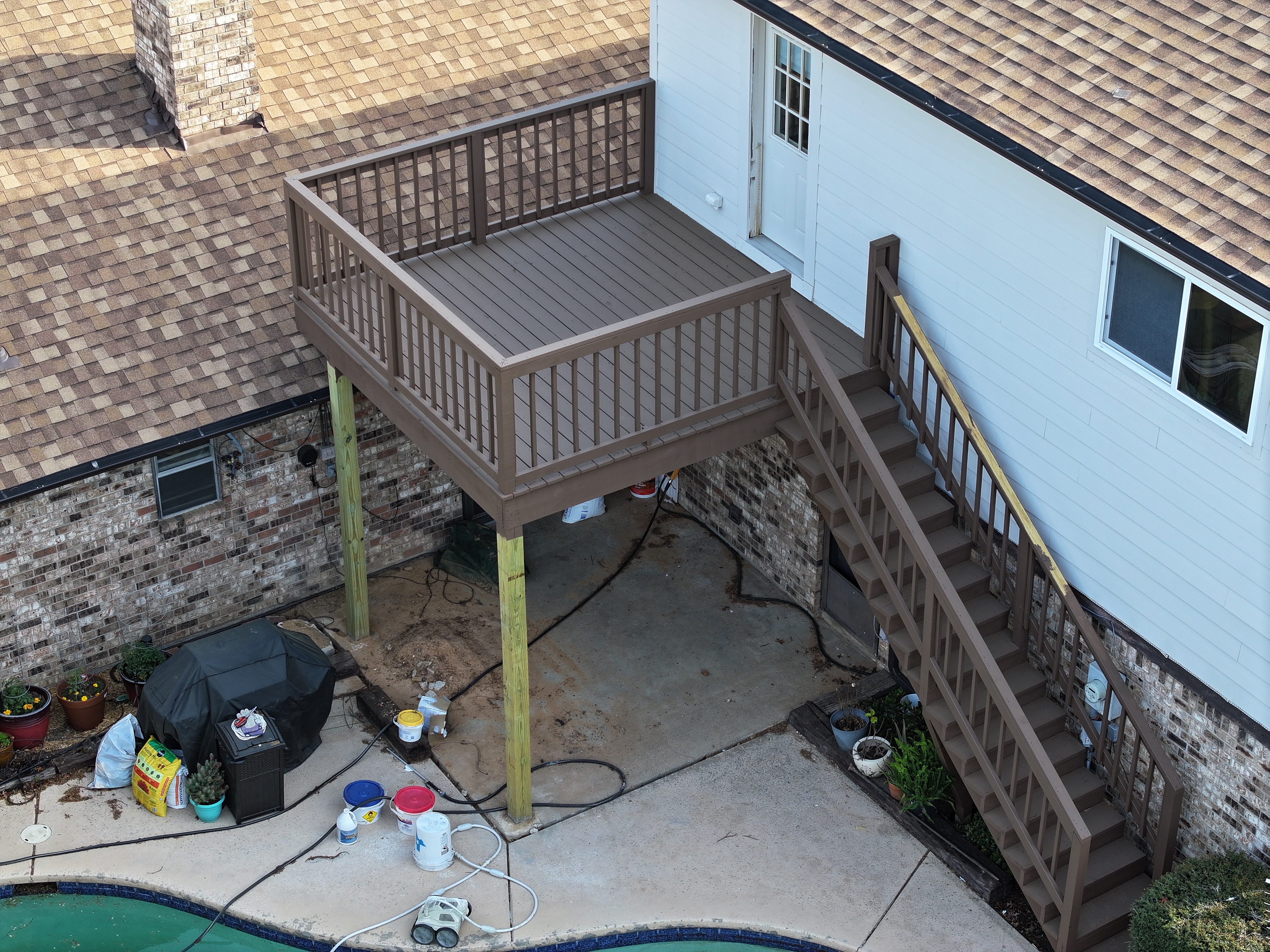New deck construction from above