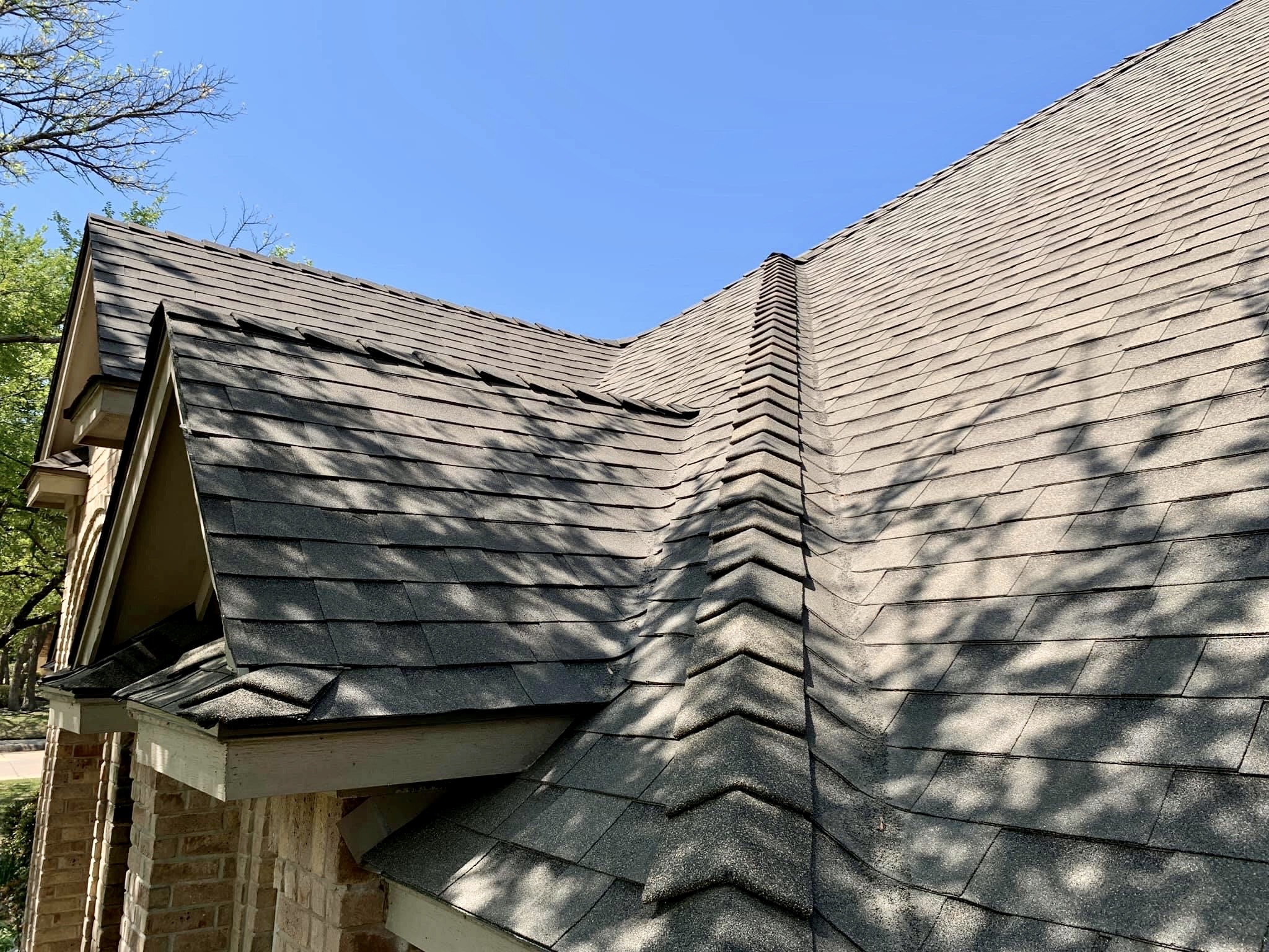 Close up of residential roof