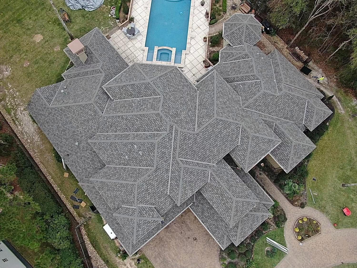 Roof replacement in progress