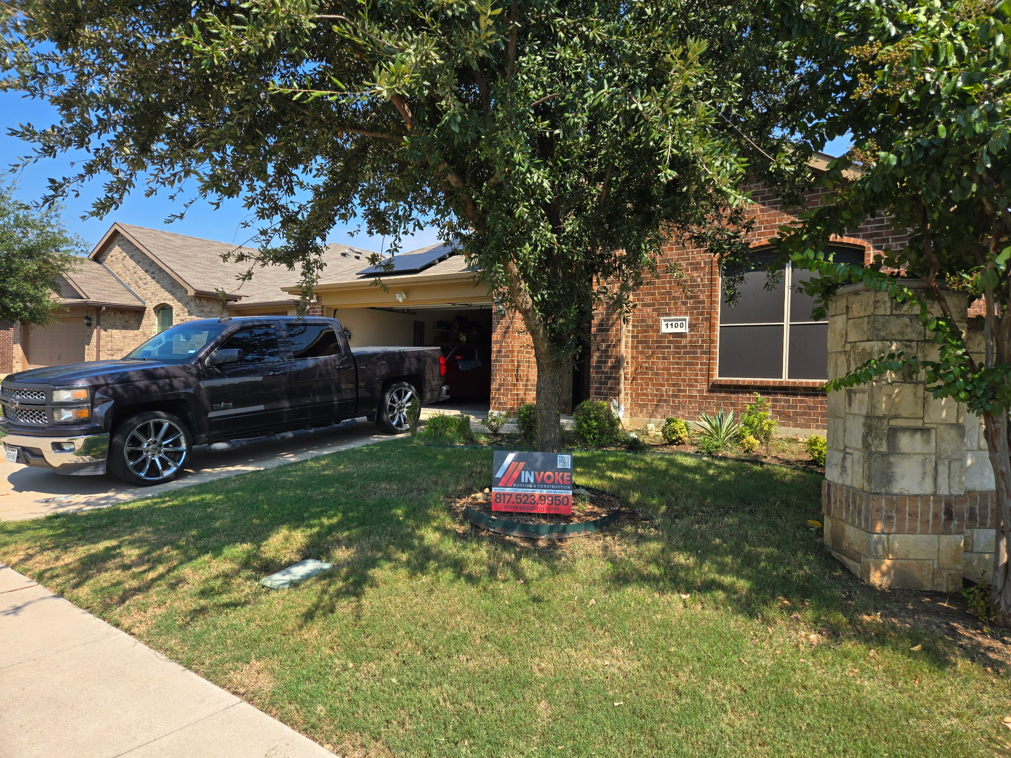 New roof installation