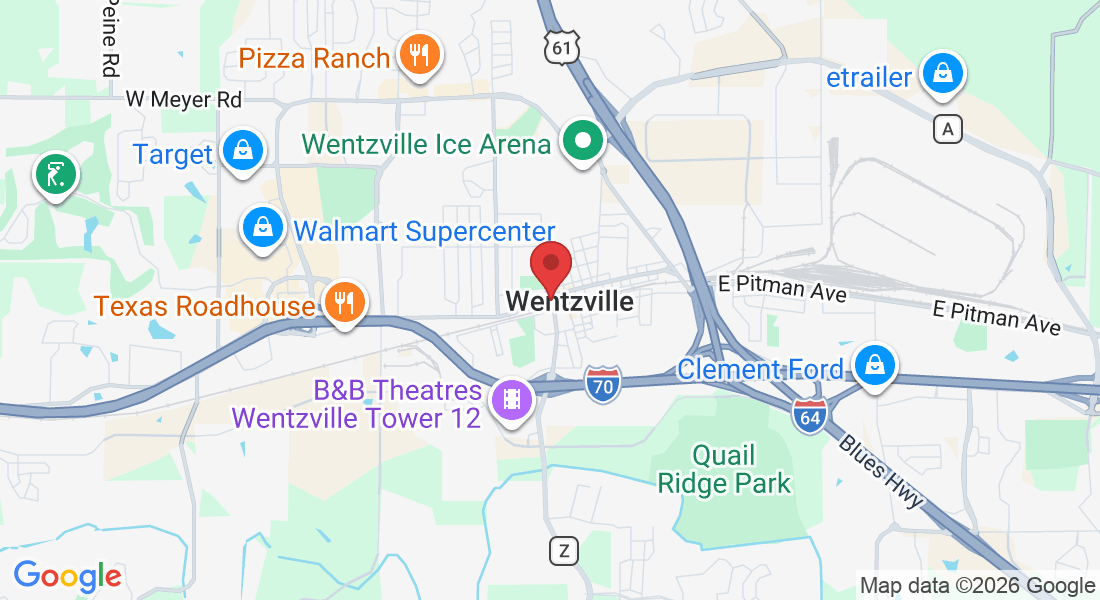 Map to 111 West Allen St, Wentzville, MO 63385