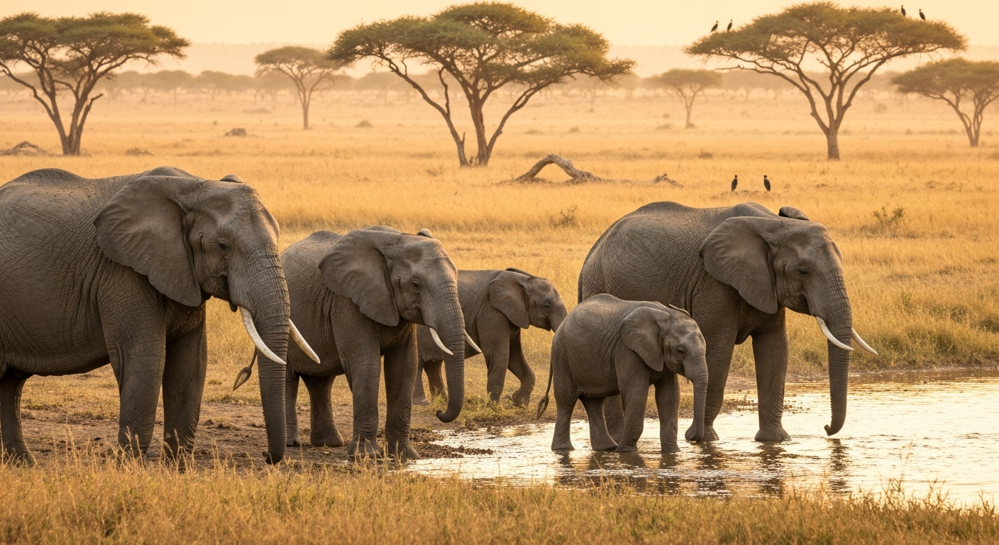 Elephants in Uganda's Savanna Parks