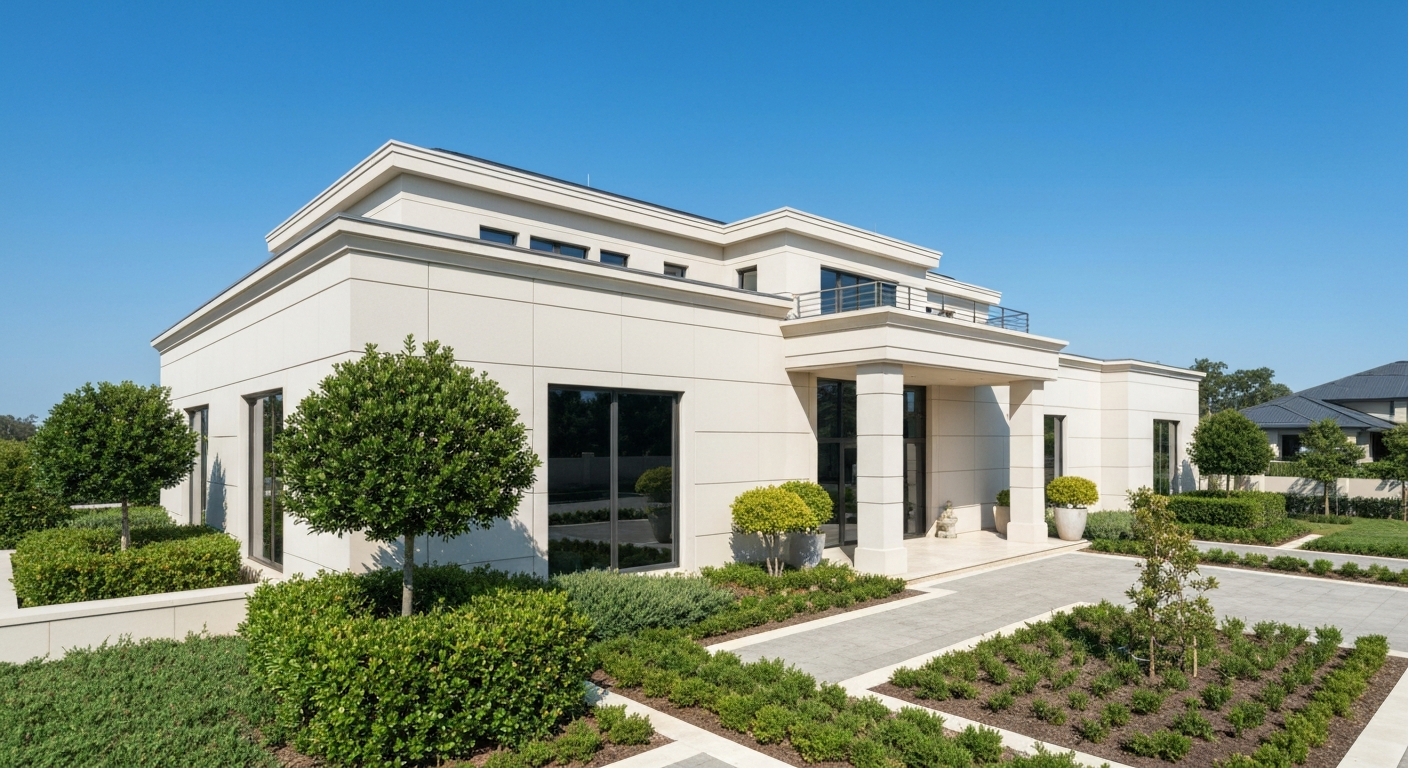 Luxury residential estate representing real estate law