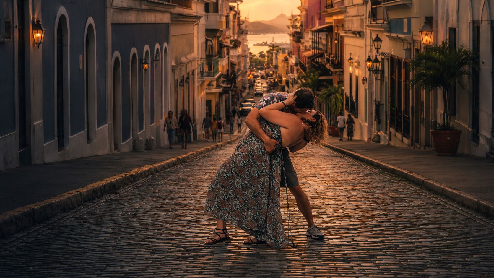 Couple in street