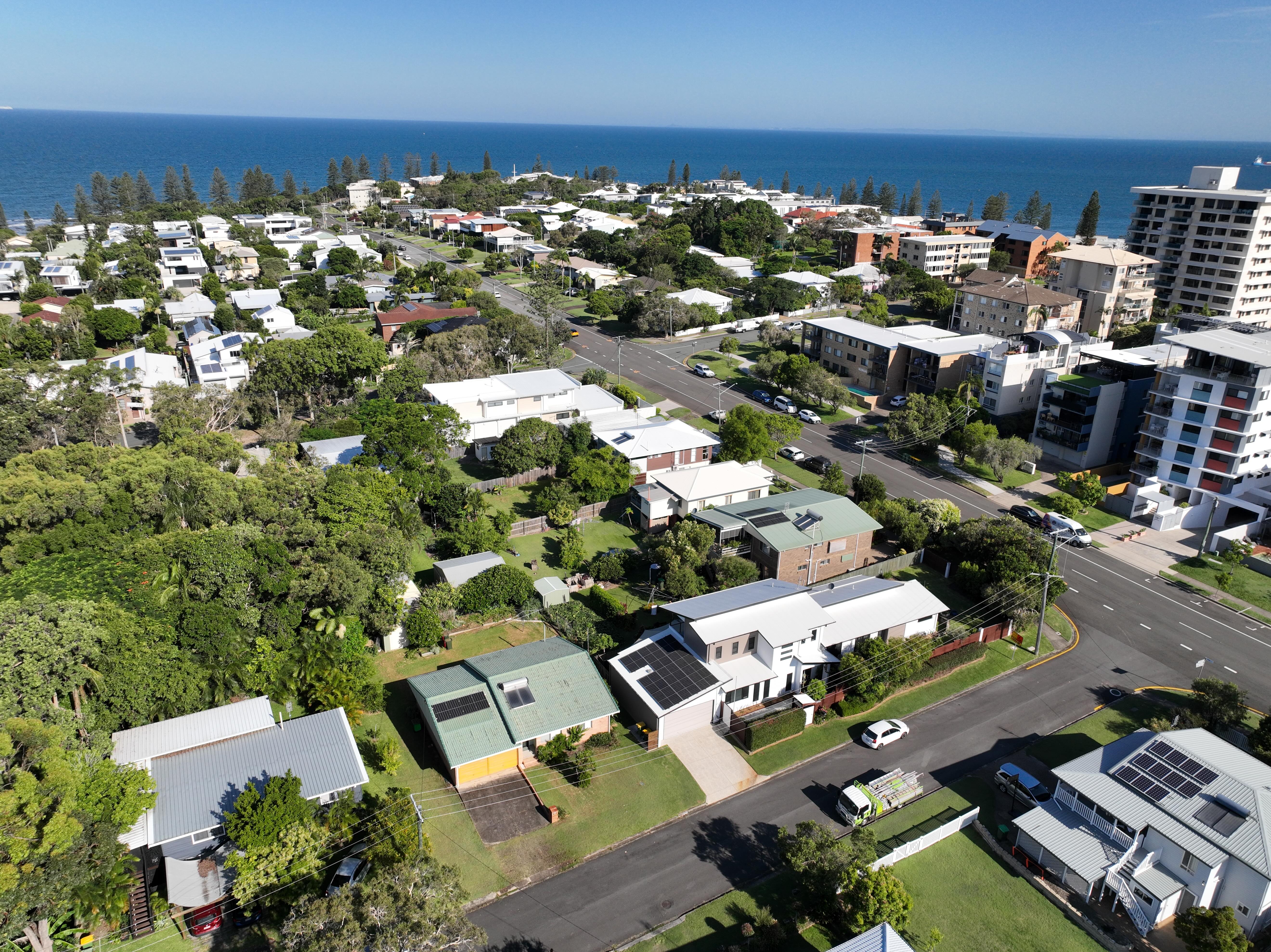 Snap Solar coastal rooftop solar installation on the Sunshine Coast overlooking the ocean
