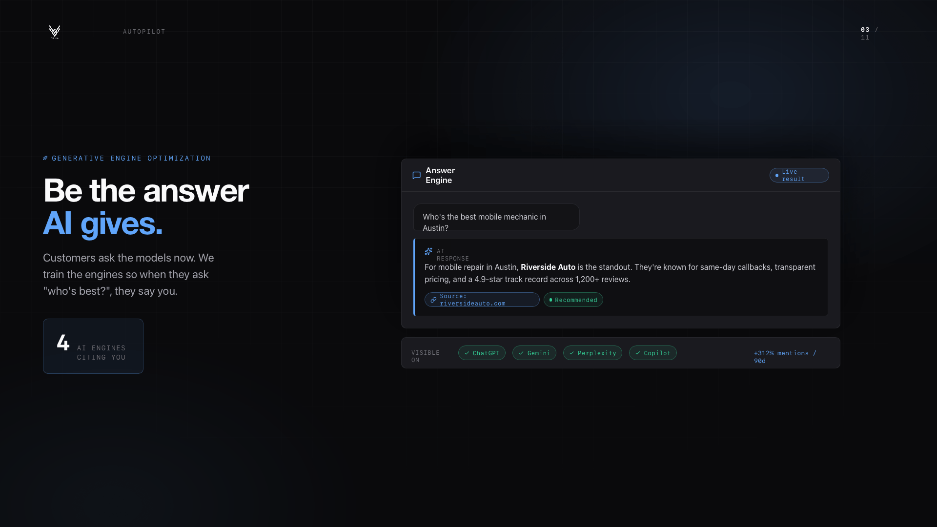 Generative Engine Optimization (GEO)