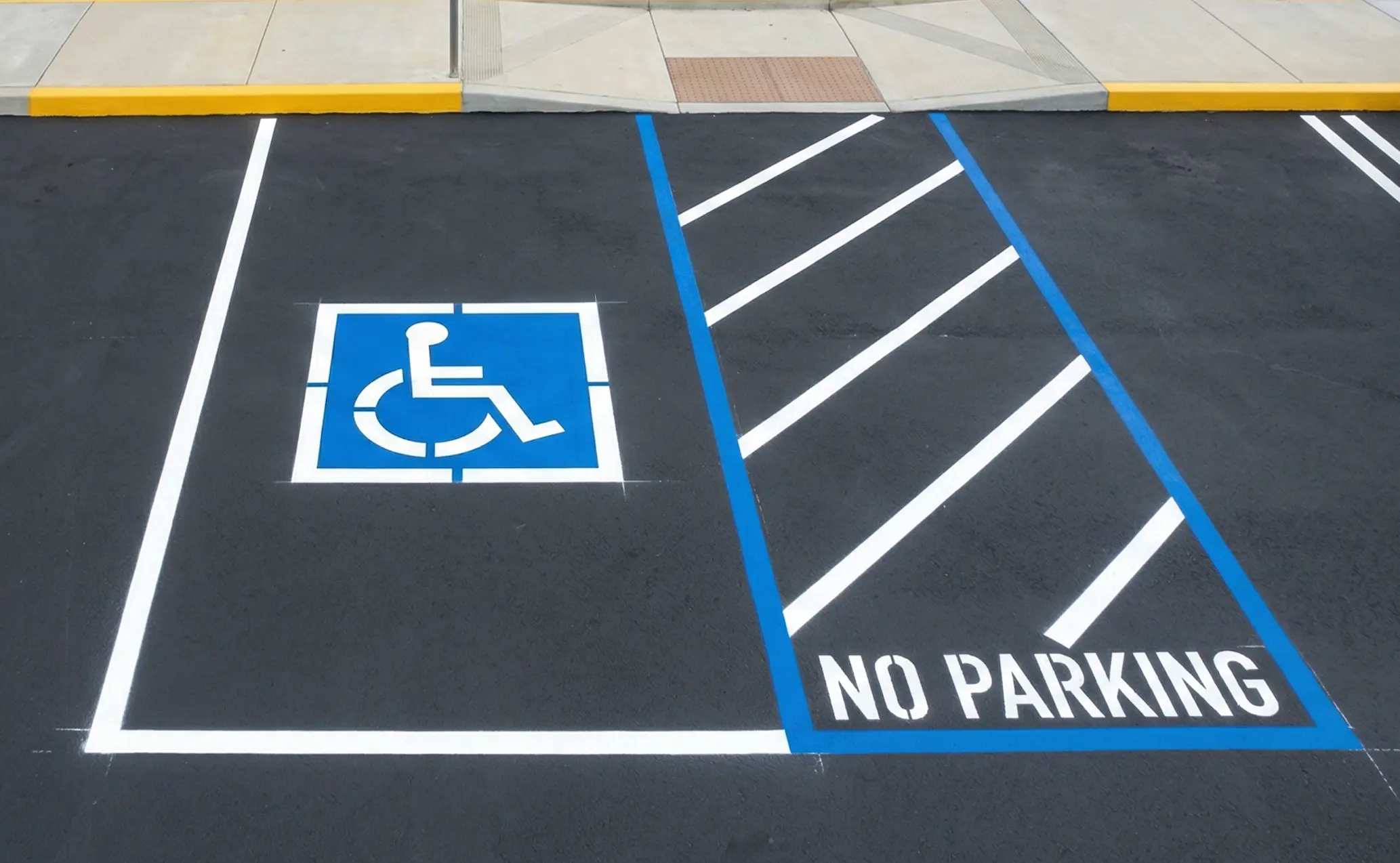 Dassel parking lot striping and sealcoating project at local business