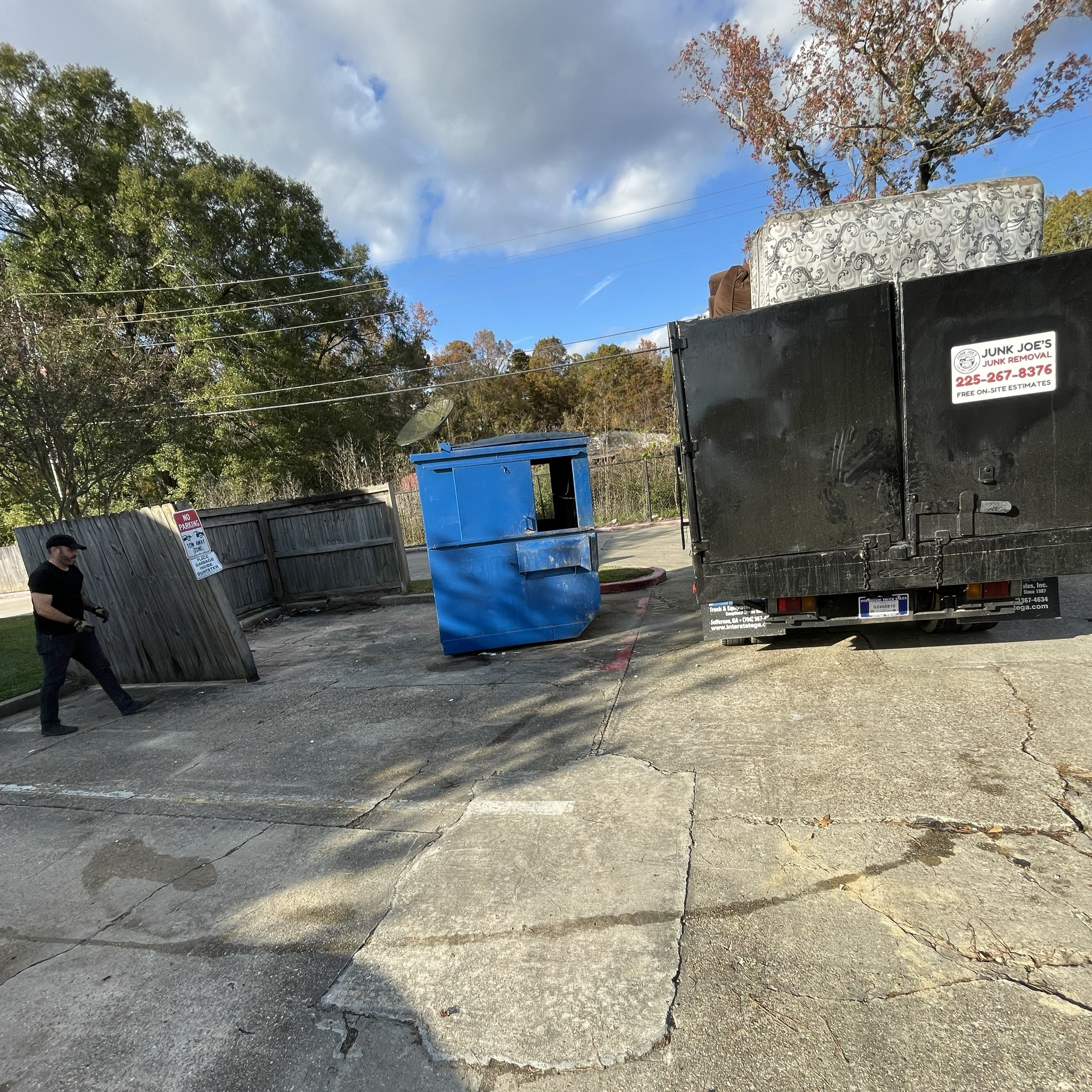 Clean dumpster