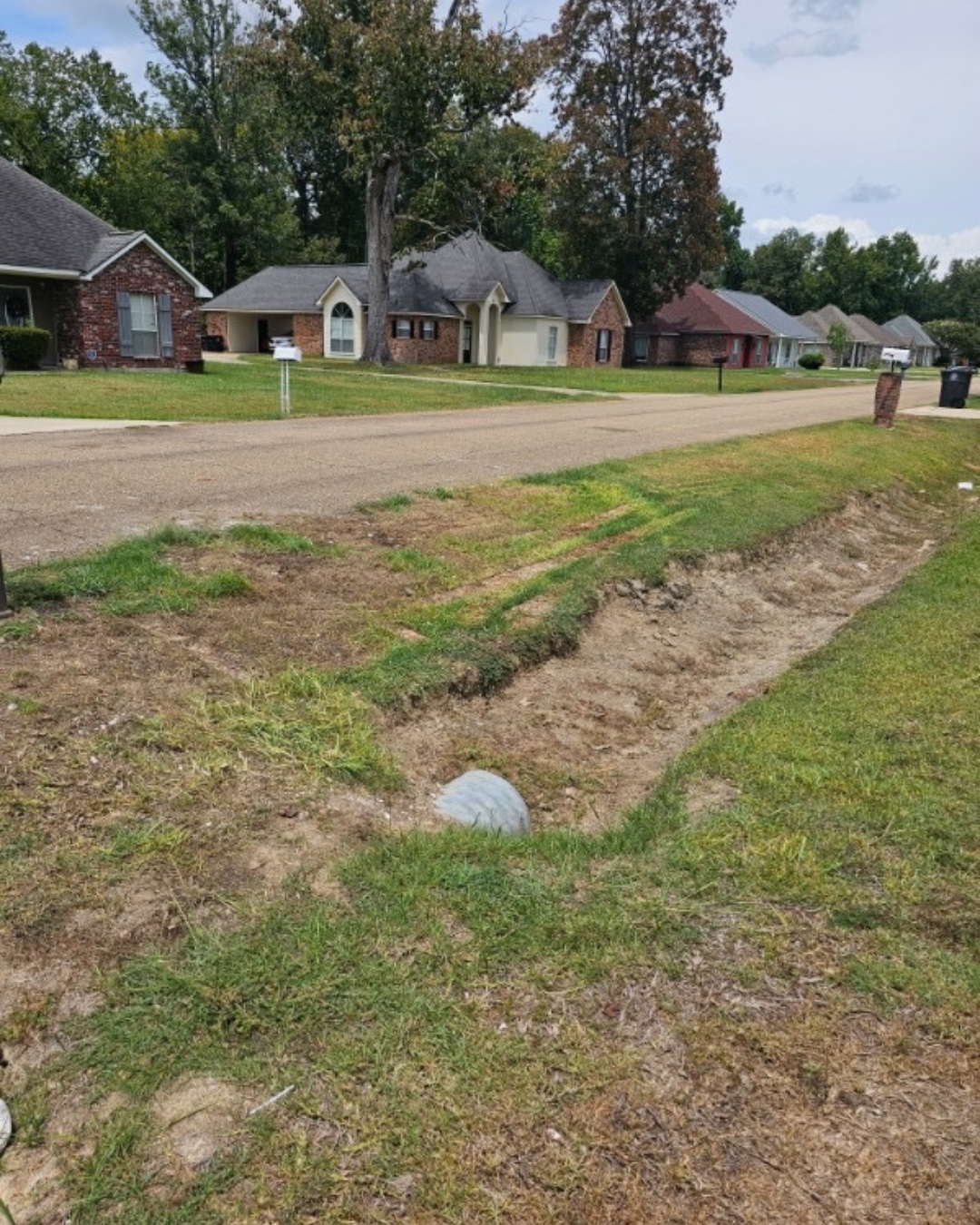 Clean construction site after debris removal