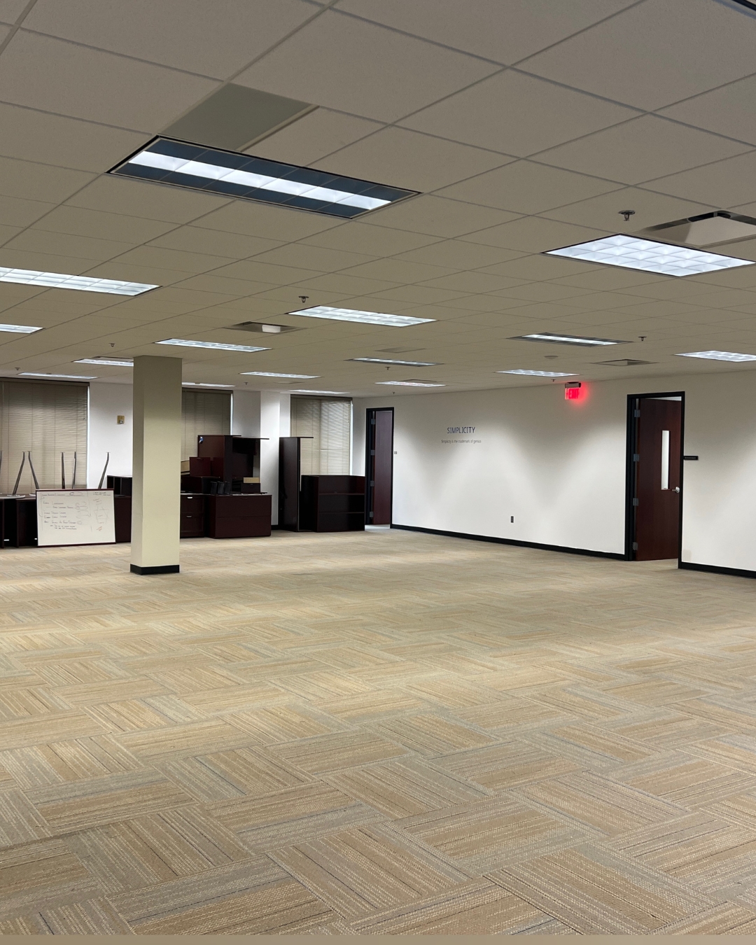 Clean commercial space after junk removal