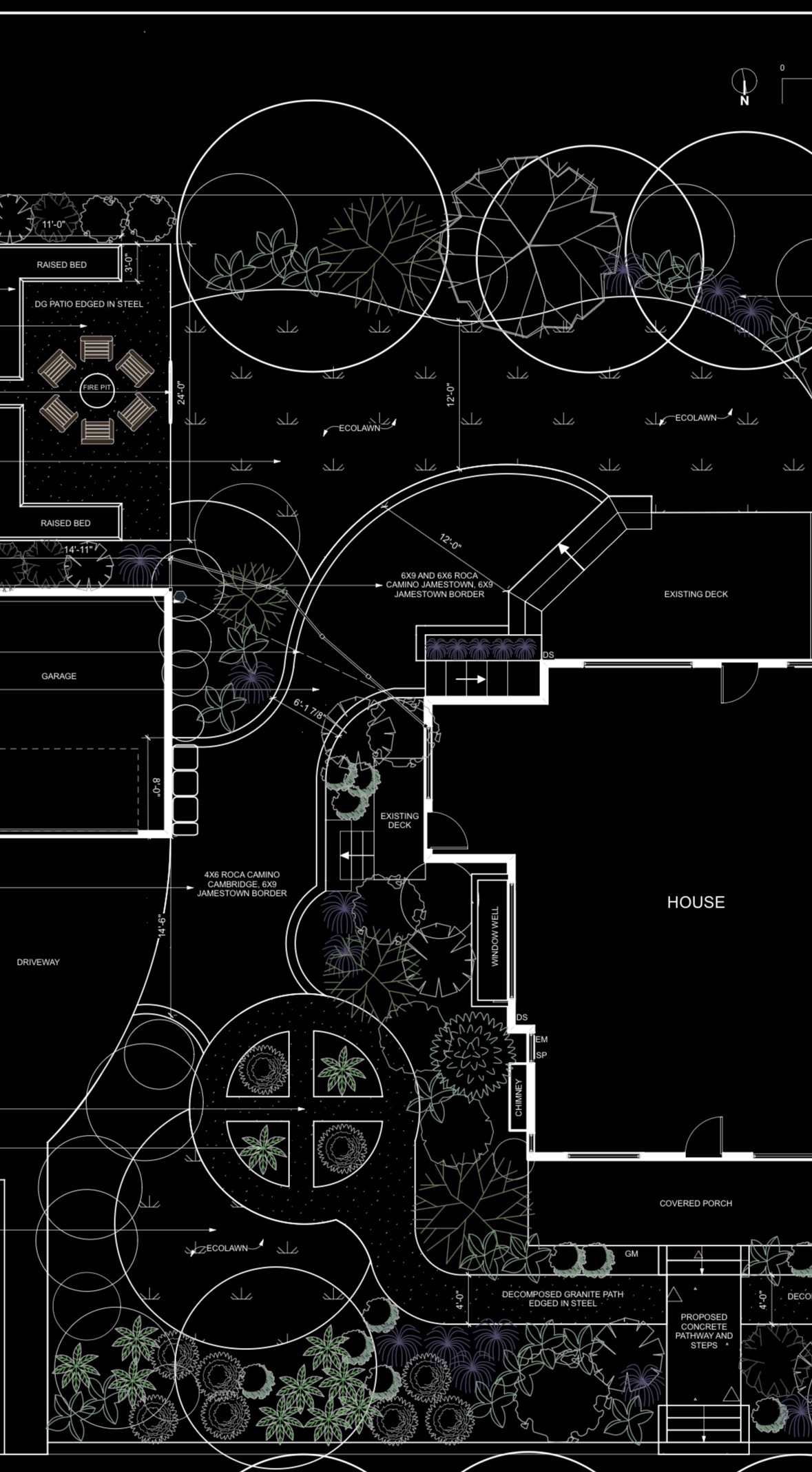 Detailed landscape design blueprint