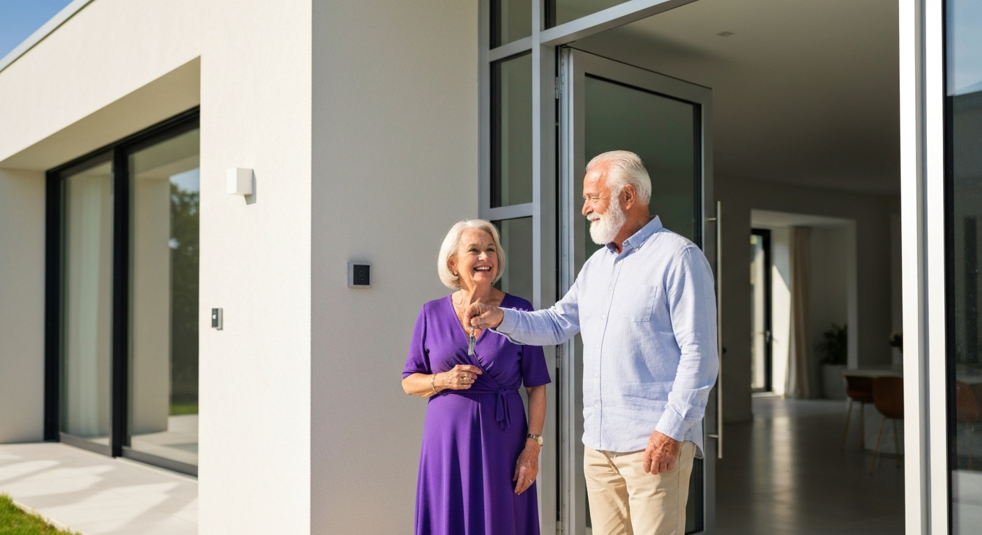 Couple buying a home