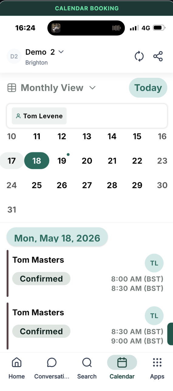 Calendar Booking