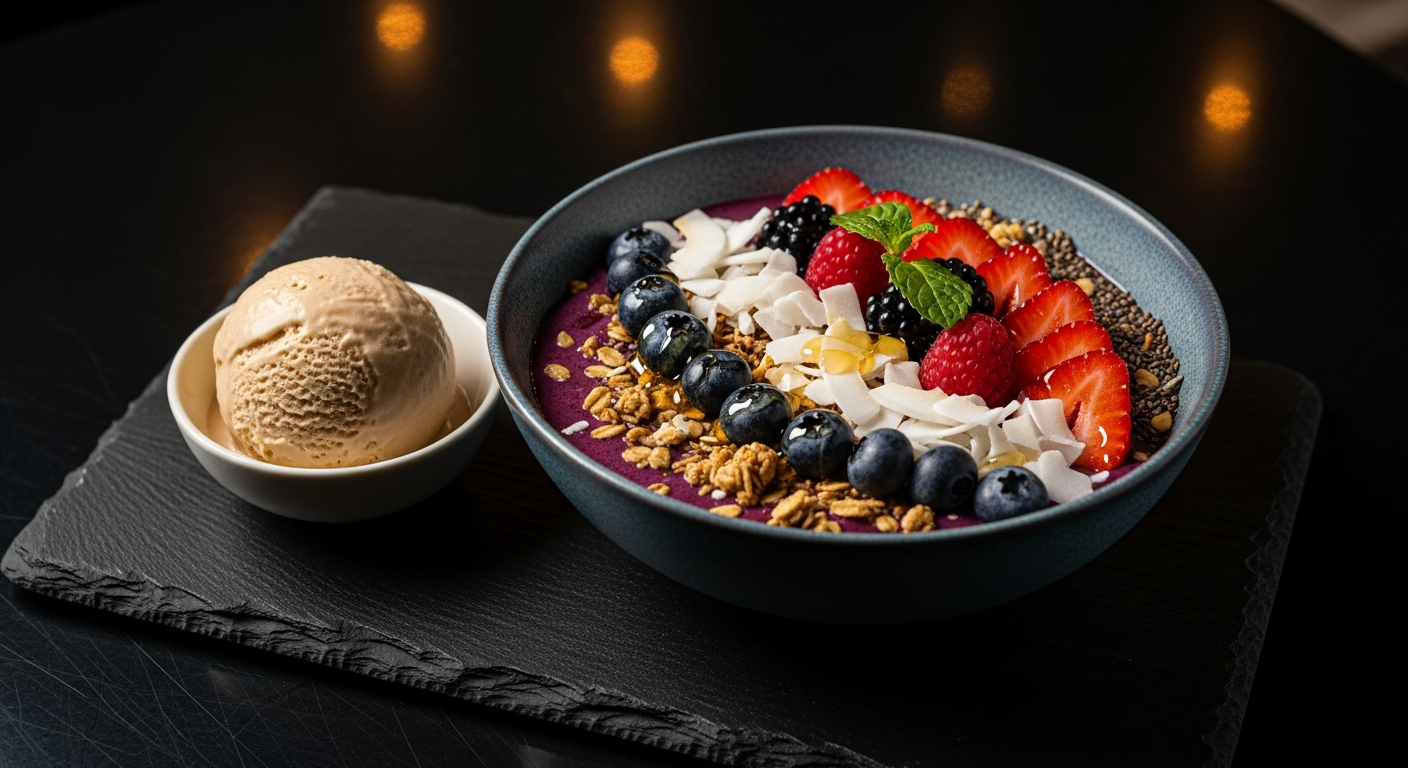 Ice cream and açaí bowls at Nilo's Market & Grill