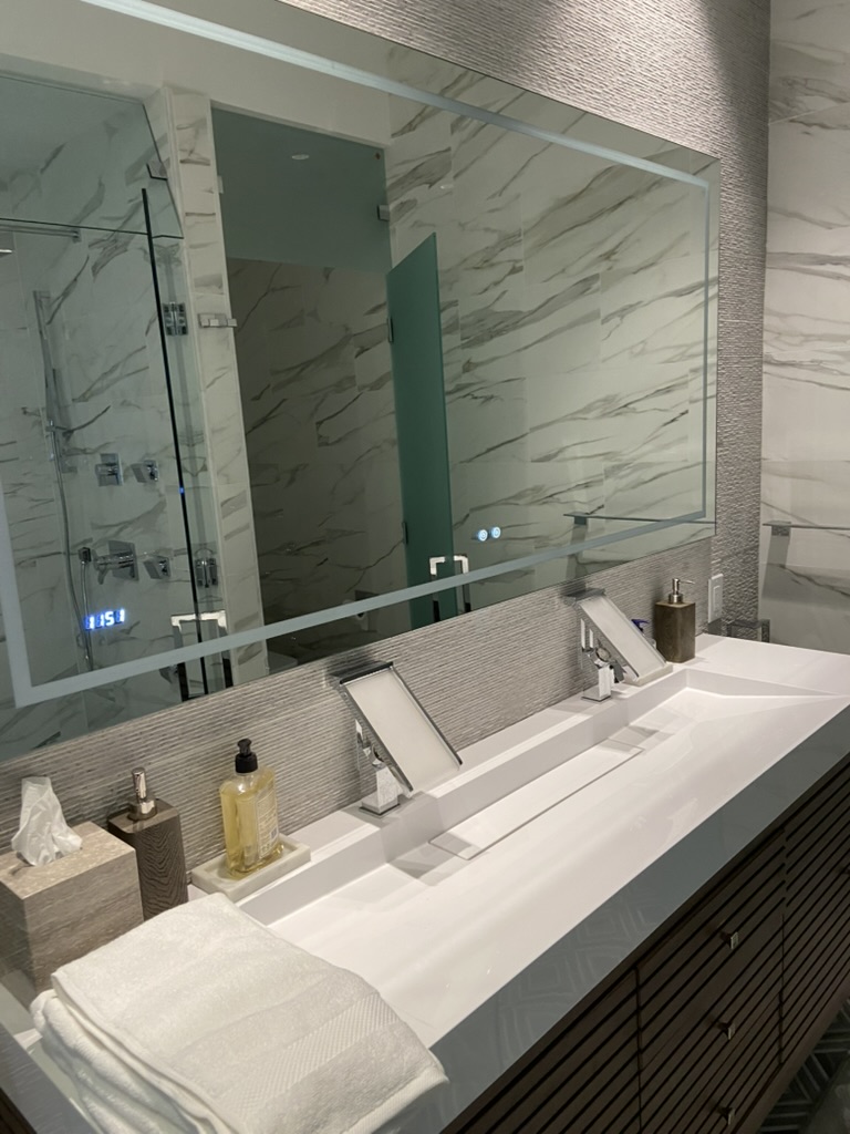 Modern bathroom sink installation