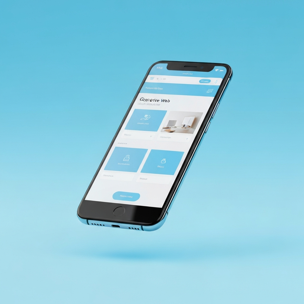 Mobile website mockup