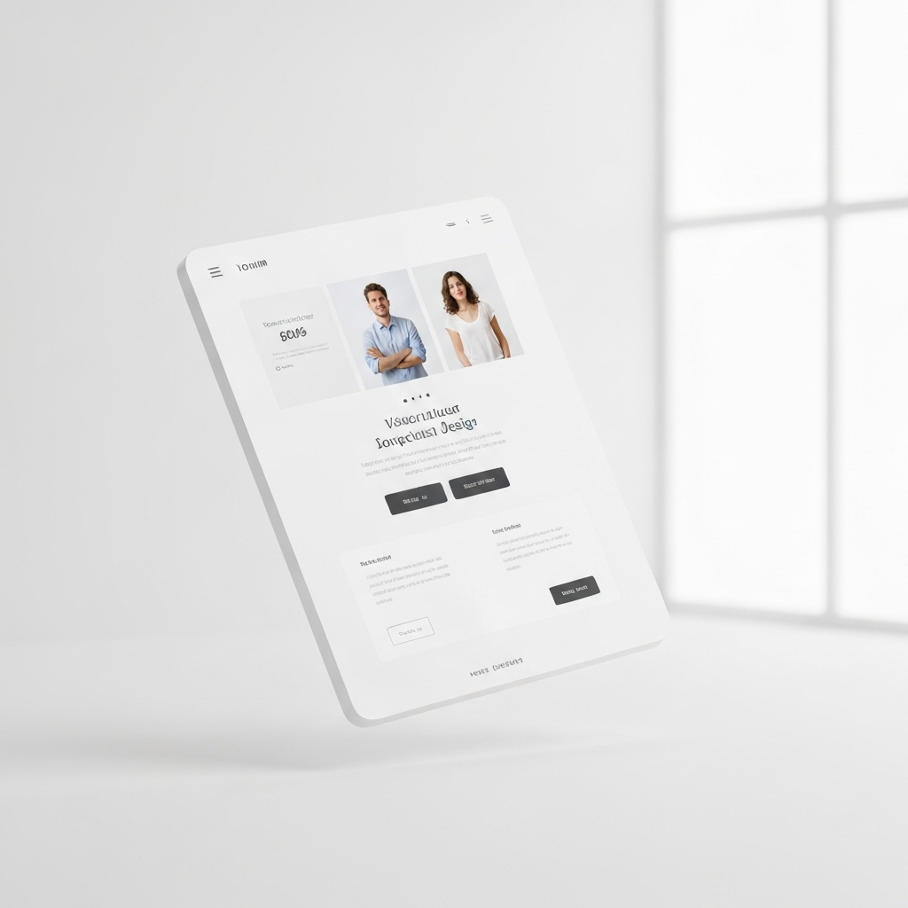Website design mockup