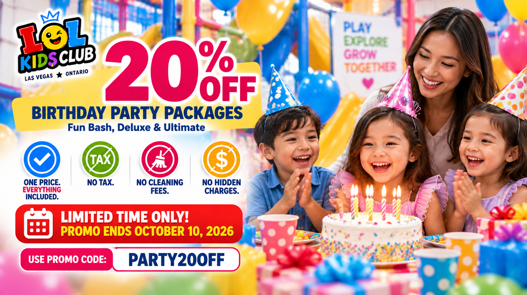 Save 20% on Kids Birthday Party Packages at LOL Kids Club — Limited Time Only!